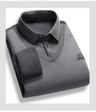 Men's Slim Fit Polo Neck Pullover Sweater, Thick Winter Sweater, Elegant Business Casual Wear