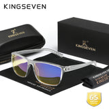 KINGSEVEN New 99% Anti-Blue Ray Glasses Transparent Lens Eyeglasses Men Women Computer Blue Light Blocking Decorative Eyewear