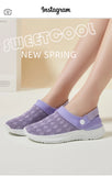 Summer Women's Mesh Slip-On Slippers – Casual & Breathable Half Support Shoes
