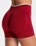 Women’s Seamless High-Waist Sports Shorts – Solid Color, Hip-Lifting Yoga & Running Shorts