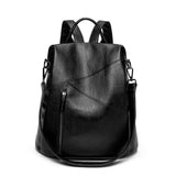 SYZM Women's Genuine Leather Backpack – Anti-theft, Waterproof and Multifunctional