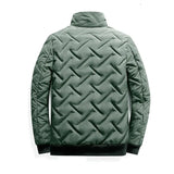 Men's Lightweight Quilted Jacket - Stand Collar, Business Casual Parka, Fall/Winter