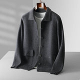Men's wool and cashmere polo shirt, casual style fall/winter