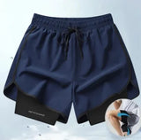 Quick Dry 2 in 1 Running Shorts for Men and Women - Summer Workout and Fitness Clothing