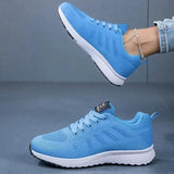 Women's Mesh Breathable Platform Sneakers – Casual Sports Trainers