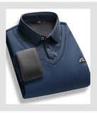 Men's Slim Fit Polo Neck Pullover Sweater, Thick Winter Sweater, Elegant Business Casual Wear