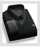 Men's Slim Fit Polo Neck Pullover Sweater, Thick Winter Sweater, Elegant Business Casual Wear
