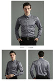 Men’s Pure White Slim Fit Shirt – Lightweight Long Sleeve Dress Shirt | Spring/Autumn Business Casual (Up to 6XL)