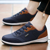 Men’s Leather Sport Sneakers – Breathable, Non-Slip Running & Walking Shoes for Autumn