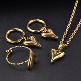 💖✨ Heart Jewelry Set Elegant Love Inspired Accessories for Women