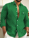 Men's luxury jacquard plaid cardigan