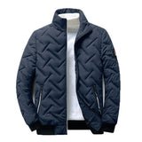 Men's Lightweight Quilted Jacket - Stand Collar, Business Casual Parka, Fall/Winter