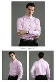 Men’s Pure White Slim Fit Shirt – Lightweight Long Sleeve Dress Shirt | Spring/Autumn Business Casual (Up to 6XL)