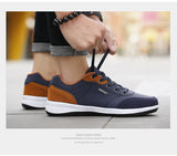 Men’s Leather Sport Sneakers – Breathable, Non-Slip Running & Walking Shoes for Autumn