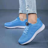 Women's Mesh Breathable Platform Sneakers – Casual Sports Trainers