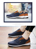 Men’s Leather Sport Sneakers – Breathable, Non-Slip Running & Walking Shoes for Autumn