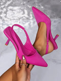 Women’s Summer High Heel Closed-Toe Sandals – 2024 Fashion Hollow Pointed Toe Mid-Heel Design