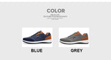 Men’s Leather Sport Sneakers – Breathable, Non-Slip Running & Walking Shoes for Autumn