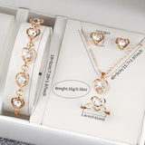 Conjunto de relógio feminino Radiant Style com pulseira de silicone e acessórios.