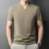 Men's Casual V-Neck T-Shirt - Comfortable for Summer