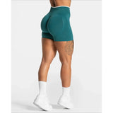 Women’s Seamless High-Waist Sports Shorts – Solid Color, Hip-Lifting Yoga & Running Shorts