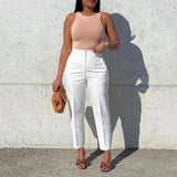 Elegant High-Waisted Work Pants for Women – Sleek, Professional & Comfortable