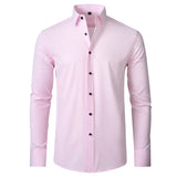 Men’s Pure White Slim Fit Shirt – Lightweight Long Sleeve Dress Shirt | Spring/Autumn Business Casual (Up to 6XL)