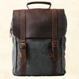 Men's Genuine Leather Backpack, Large Capacity, for School, Travel and Daily Use