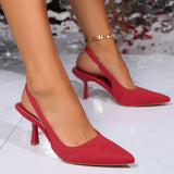 Women’s Summer High Heel Closed-Toe Sandals – 2024 Fashion Hollow Pointed Toe Mid-Heel Design