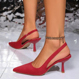 Women’s Summer High Heel Closed-Toe Sandals – 2024 Fashion Hollow Pointed Toe Mid-Heel Design