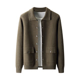 Men's wool and cashmere polo shirt, casual style fall/winter