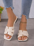 Women’s Casual Flat Sandals – Outdoor Lightweight Slip-On Slippers for Everyday Wear, Stylish & Comfortable