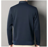 Men's Slim Fit Polo Neck Pullover Sweater, Thick Winter Sweater, Elegant Business Casual Wear