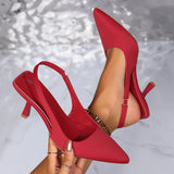 Women’s Summer High Heel Closed-Toe Sandals – 2024 Fashion Hollow Pointed Toe Mid-Heel Design