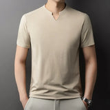 Men's Casual V-Neck T-Shirt - Comfortable for Summer