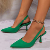 Women’s Summer High Heel Closed-Toe Sandals – 2024 Fashion Hollow Pointed Toe Mid-Heel Design