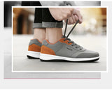 Men’s Leather Sport Sneakers – Breathable, Non-Slip Running & Walking Shoes for Autumn
