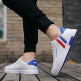 Men’s Leather Sneakers – Casual Outdoor Shoes with Vulcanized Sole, Lace-up High Quality Shoes for Men, Tenis Hombres