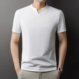 Men's Casual V-Neck T-Shirt - Comfortable for Summer