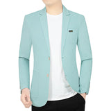 Men's Summer Lightweight Blazer - Breathable Slim Fit Jacket, Business Casual Coat