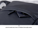 Men's Genuine Leather Backpack, Large Capacity, for School, Travel and Daily Use