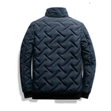 Men's Lightweight Quilted Jacket - Stand Collar, Business Casual Parka, Fall/Winter