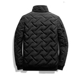 Men's Lightweight Quilted Jacket - Stand Collar, Business Casual Parka, Fall/Winter
