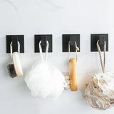Strong Adhesive Wall Hooks - No Drilling Hangers for Towels, Coats and Clothes for Kitchen, Bathroom and Bedroom
