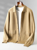 Men's wool and cashmere polo shirt, casual style fall/winter