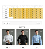 Men’s Pure White Slim Fit Shirt – Lightweight Long Sleeve Dress Shirt | Spring/Autumn Business Casual (Up to 6XL)