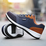 Men’s Leather Sport Sneakers – Breathable, Non-Slip Running & Walking Shoes for Autumn
