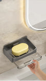 Wall-Mounted Soap Holder Without Drills – 2-in-1 Organizer 🧼