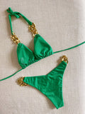 RUOTONGSEPT Women’s Triangle Bikini Set – Brazilian Halter 2-Piece Push-Up Swimwear