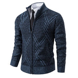Men’s Knit Cardigan Sweater – Spring & Autumn Casual Jacket | Brown & Grey Colors